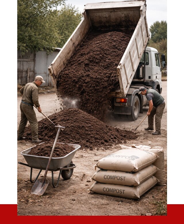 Купить компост в Калининграде от 4250 р. за куб с доставкой | ПРОНЕРУДКлн