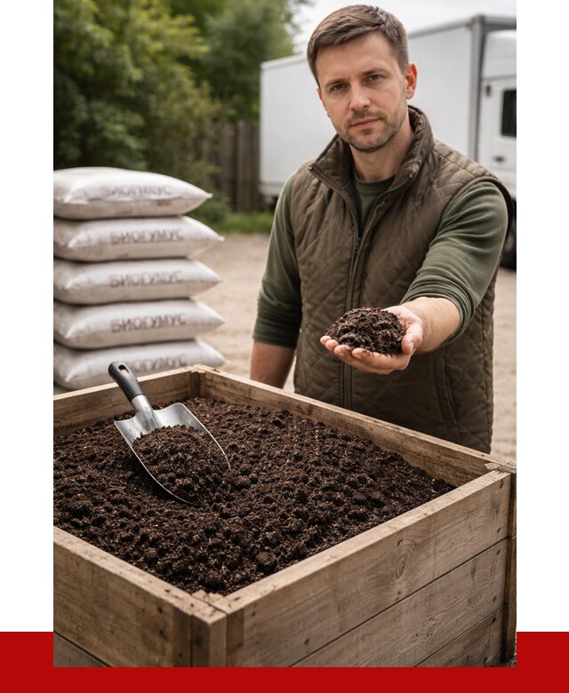 Купить биогумус в Калининграде с доставкой от 8600 р. за куб | ПРОНЕРУДКлн