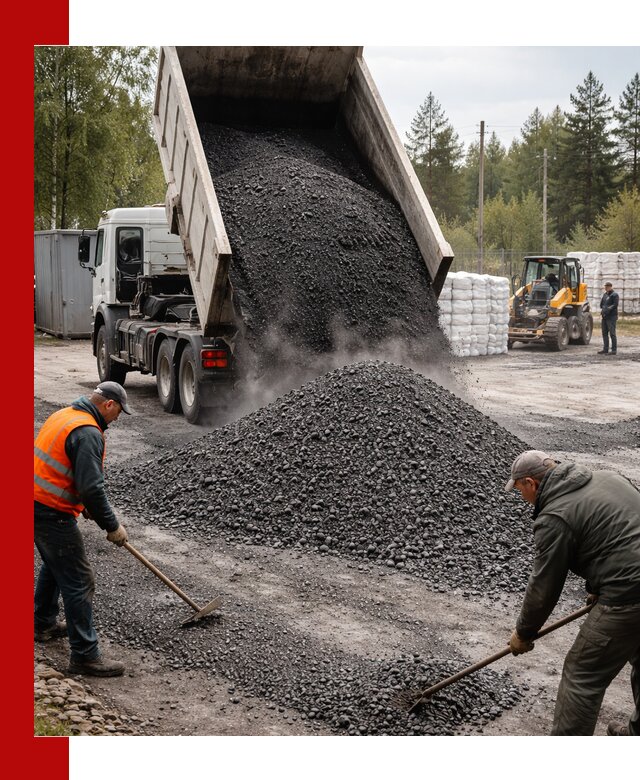 Доставка и продажа асфальтного гранулята в Калининграде