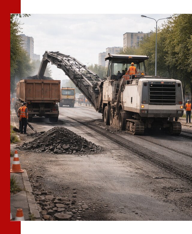 Фрезерованный асфальт в Калининграде — удаление и вывоз старого покрытия