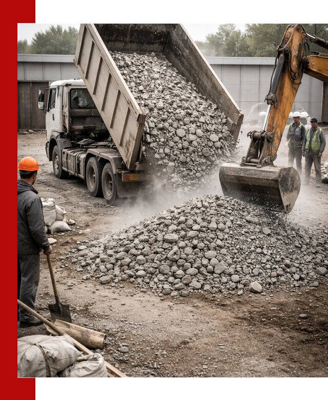 Доставка дробленого бетона в Калининграде оптом и в розницу