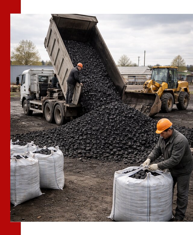 Доставка каменного угля в Калининграде оптом и в розницу