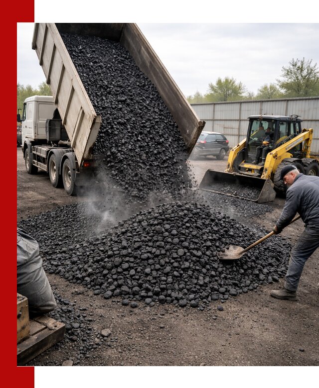 Доставка угля орех в Калининграде оптом и в розницу