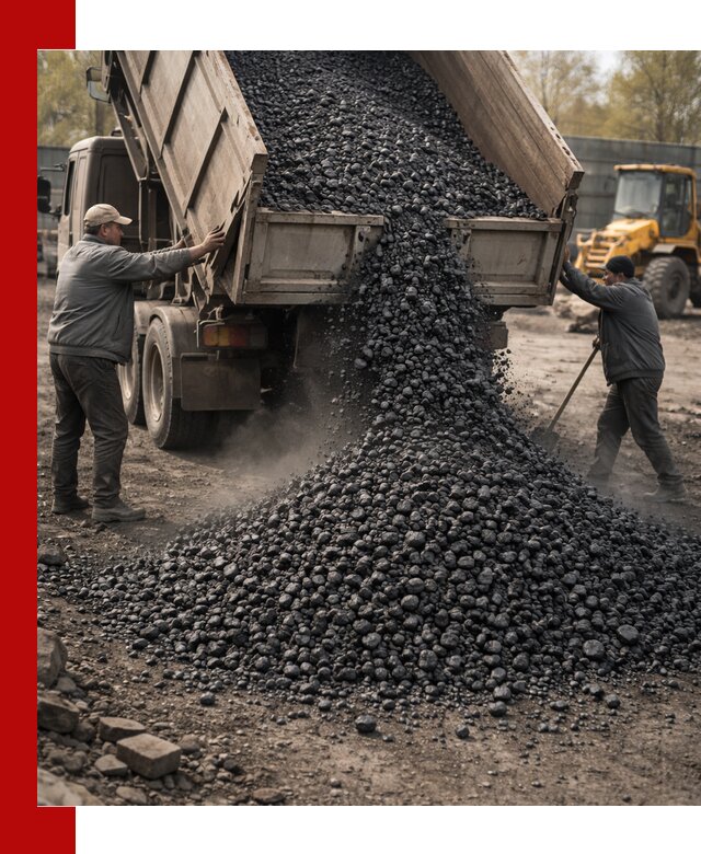 Доставка угля семечка самосвалами в Калининграде