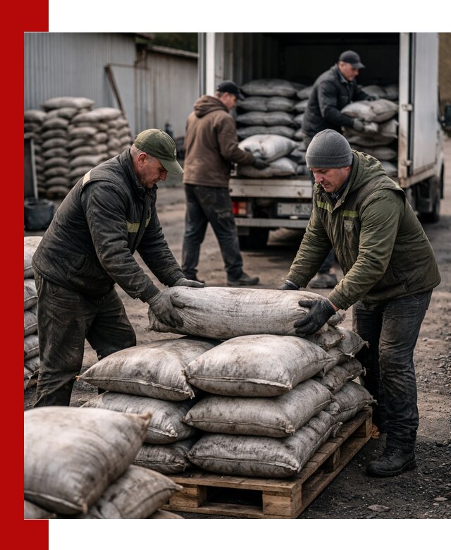 Доставка угля в мешках по выгодным ценам в Калининграде