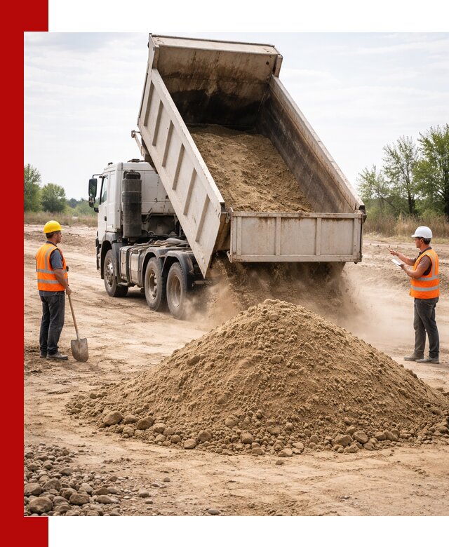 Доставка самосвалом 15 кубов в Калининграде за город и по городу