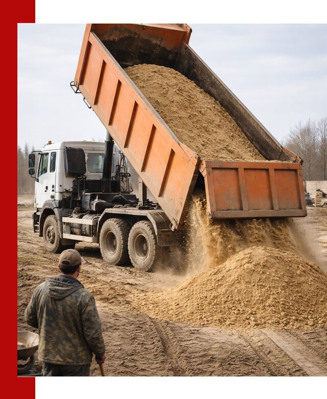 Аренда самосвала 20 тонн для перевозки грузов в Калининграде