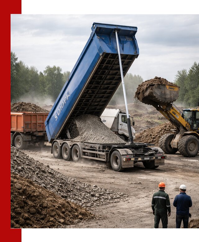 Аренда тонар 40 тонн в Калининграде с доставкой материалов