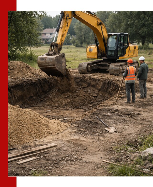 Рытье котлована под фундамент в Калининграде (быстро и недорого)
