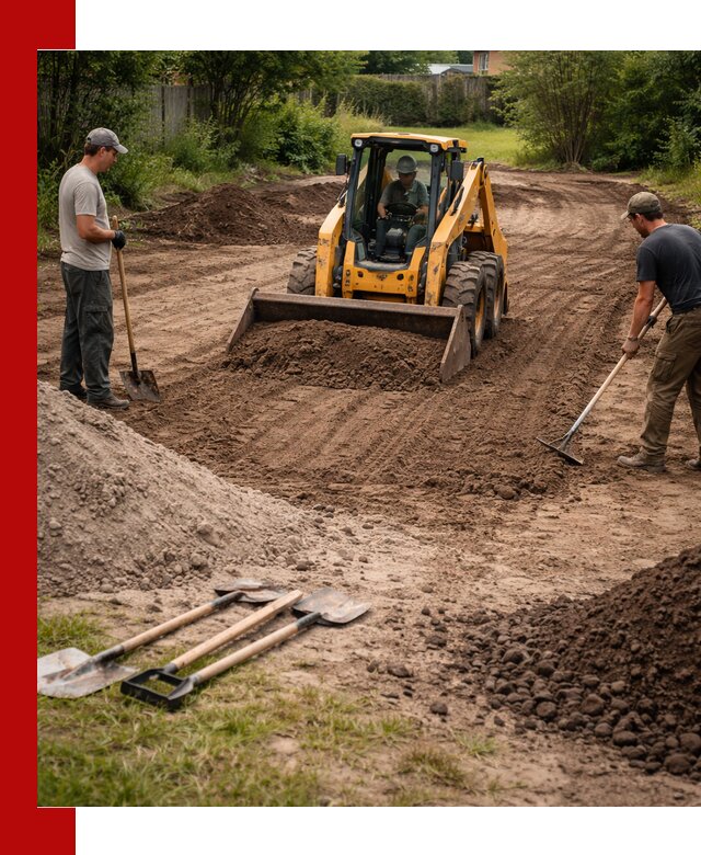 Планировка участка грунтом с вывозом и доставкой в Калининграде